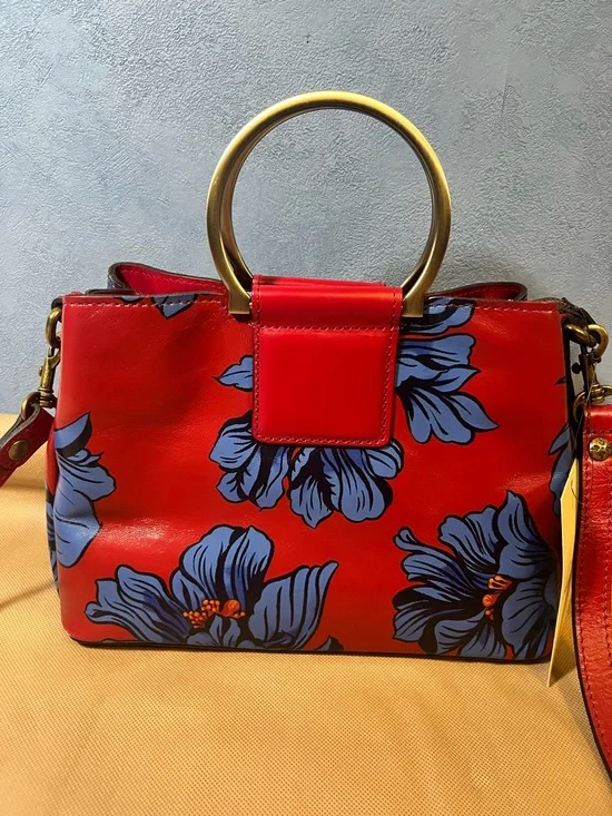 NWT Patricia Nash Leather Empoli Satchel- Grecian Rose - Picture 3 of 7